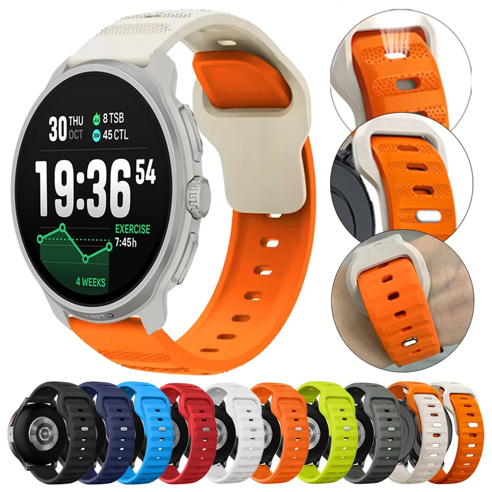 22mm 실리콘 스트랩 SUUNTO RACE 2/S RUN OCEAN VERTICAL 9/5 PEAK 교체용 손목 밴드 Garmin Venu 3 2 스포츠 팔찌용