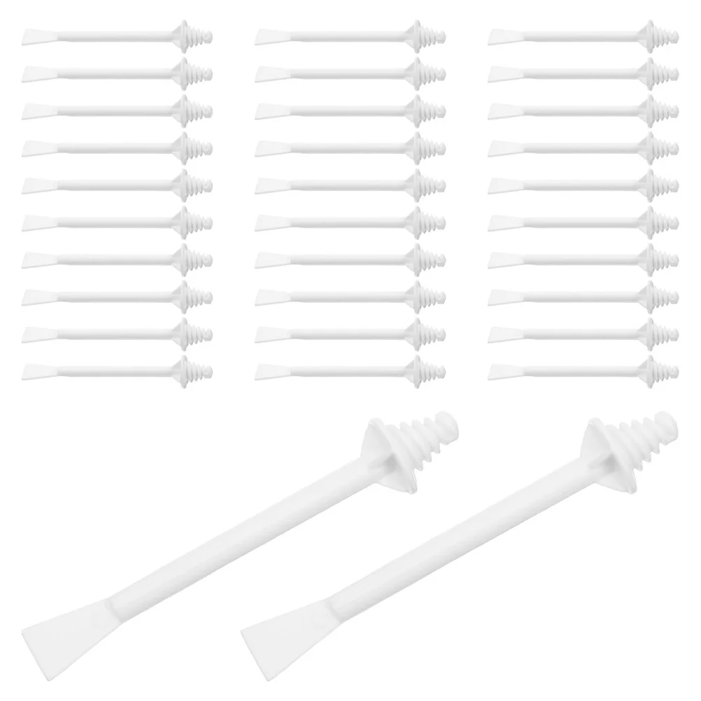 

100Pcs Dual Ended Nose Wax Sticks with Rounded Flat Tips for Nostril Ear Brow Hair Removal Smooth Spiral Structure Applicators