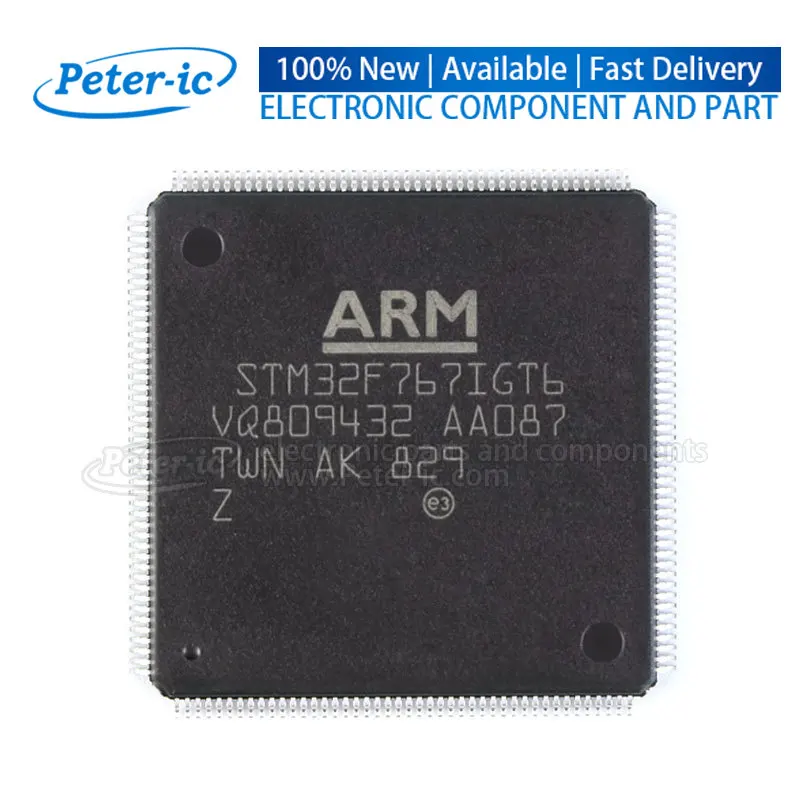 STM32F767IGT6 LQFP-176 1MB 1.7V~3.6V 512KB 216MHz FLASH 140 Microcontrollers DSP FPU FMC TFT Available Peter-ic (1pcs)