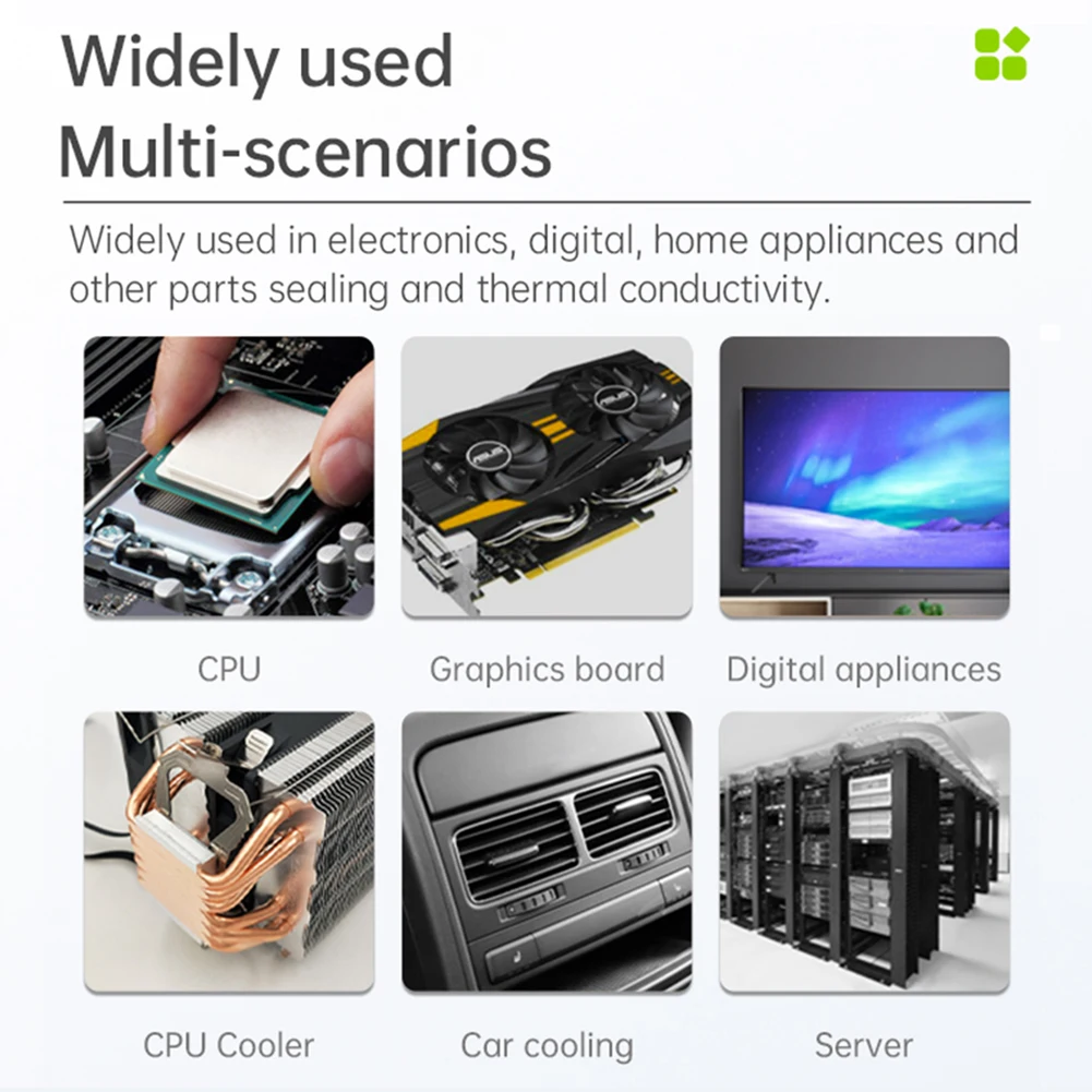 Силиконовая термопаста 2 г/4 г, набор микросхем для графического процессора, охлаждающий шприц для ноутбука, компьютера 18,8 Вт/м·к для настольного процессора