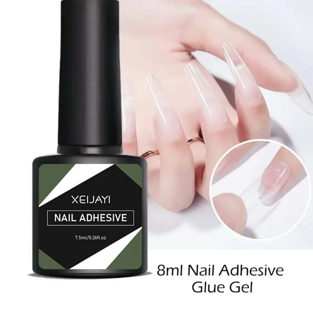 XEIJAYI7ML Soft Gel Tip Adhesive Glue for False Tips Extend Press on Nail Long Lasting 3D Decorations DIY Crystal Gems Nail Art