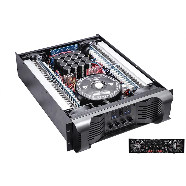 KB41200D New Model 3U 4 Channel Class H Power Amplifier 1000W Outdoor High Powerful  Amplifier