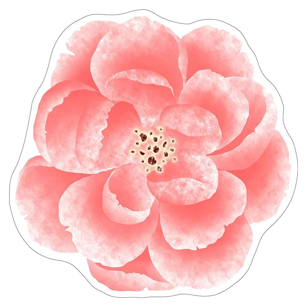 Lotus Pattern Floor Mat for Bathroom Kitchen Bedroom Non Slip Rubber Backing Water Absorbent Velvet Floor Rug for Home