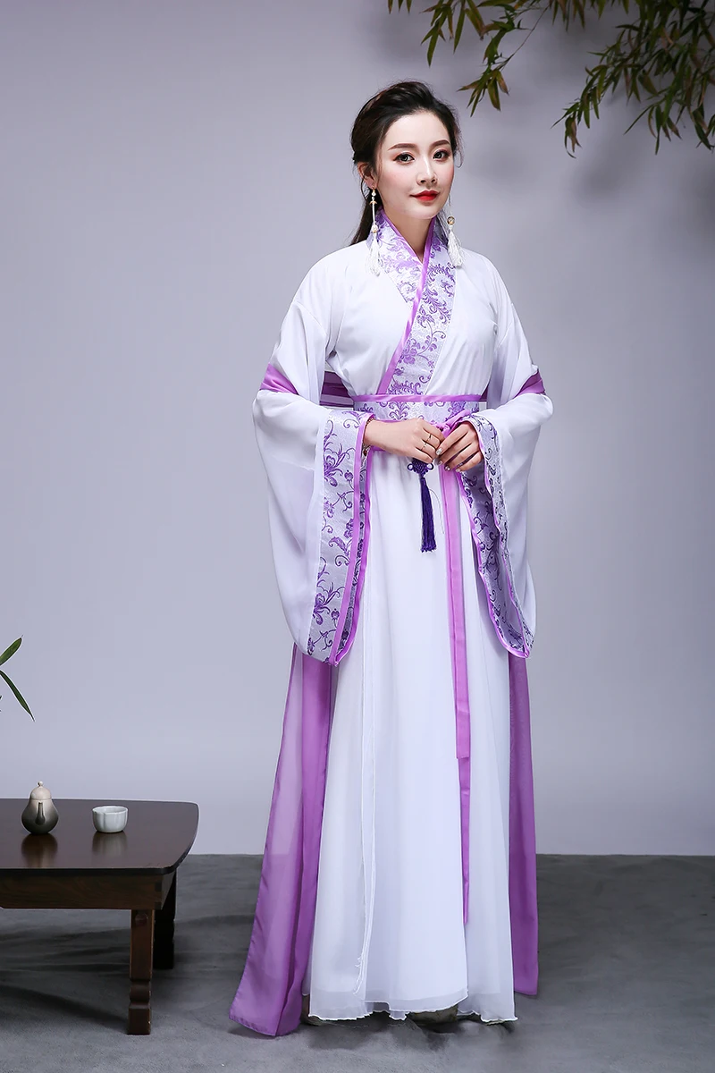 เครื่องแต่งกายโบราณ Fairy Elegant กว้างแขนยาว Stage เครื่องแต่งกาย Guzheng ชุดเต้นรำโบราณ Hanfu หญิง Ru กระโปรงฤดูใบไม้ผลิชุด رقص