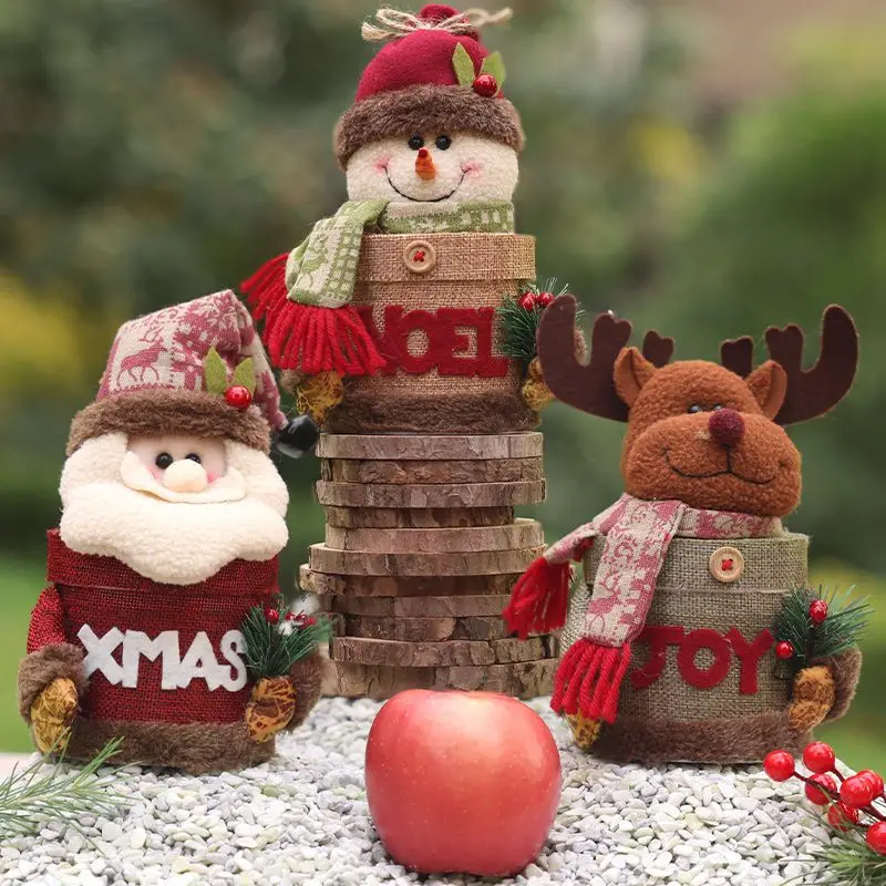 Christmas decoration gift storage children's Christmas Eve gift apple bag elderly snowman packaging box candy box