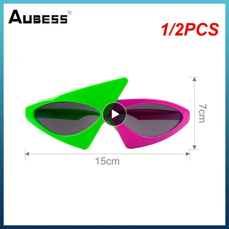 1/2PCS Staraise Novelty Green Contrast Funny Glasses Roy Purdy Glasses Hip-Hop Asymmetric Triangular Sunglasses Party