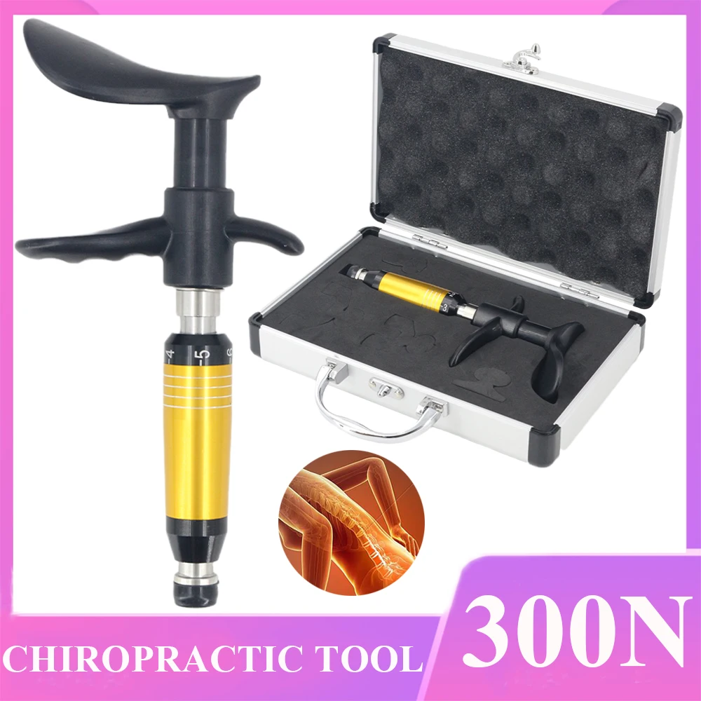 

2024 New Chiropractic Adjustment Tools Spine Massager Chiropractic Correction Impulse Bone Setting Back Manual Massage Gun 300N