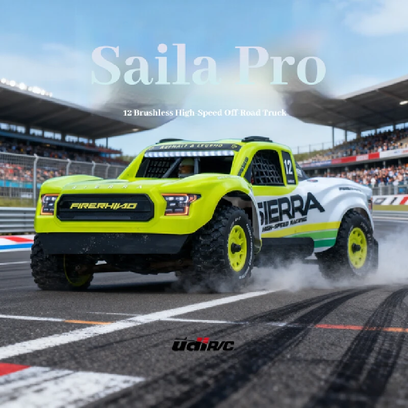 

Yudi Ud1203 Saila Pro 1/12 Brushless Remote Control Electric Four-Wheel Drive Desert Truck Off-Road Vehicle Short Card Rc Model