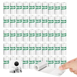 50PCS Mini Printer Paper Thermal Sticker Paper Self-adhesive Printer Paper Photo Printer Labels For Photos Notes 5.7 x 2.5cm