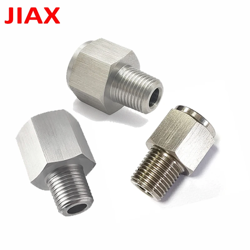 Adaptateur de raccord pour capteur de pression d'huile en acier inoxydable 1/8 NPT mâle vers M10 M12 pour convertisseur de jauge automobile.