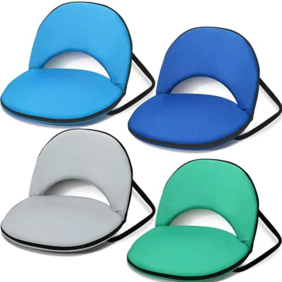 

Складные мягкие сиденья для стадионов с поддержкой спины для трибун, 5 регулируемых положений, портативное напольное кресло-стул черного цвета