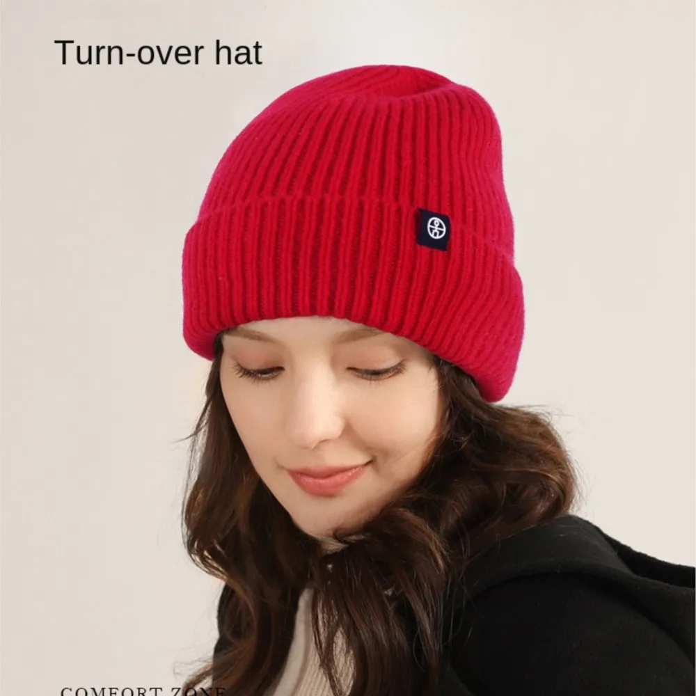 Adults Classic 100% Wool Cap Hat Soft Light Fabric Anti Cold Design Solid Color Fashion Head Men Women Casual Outdoor Wear