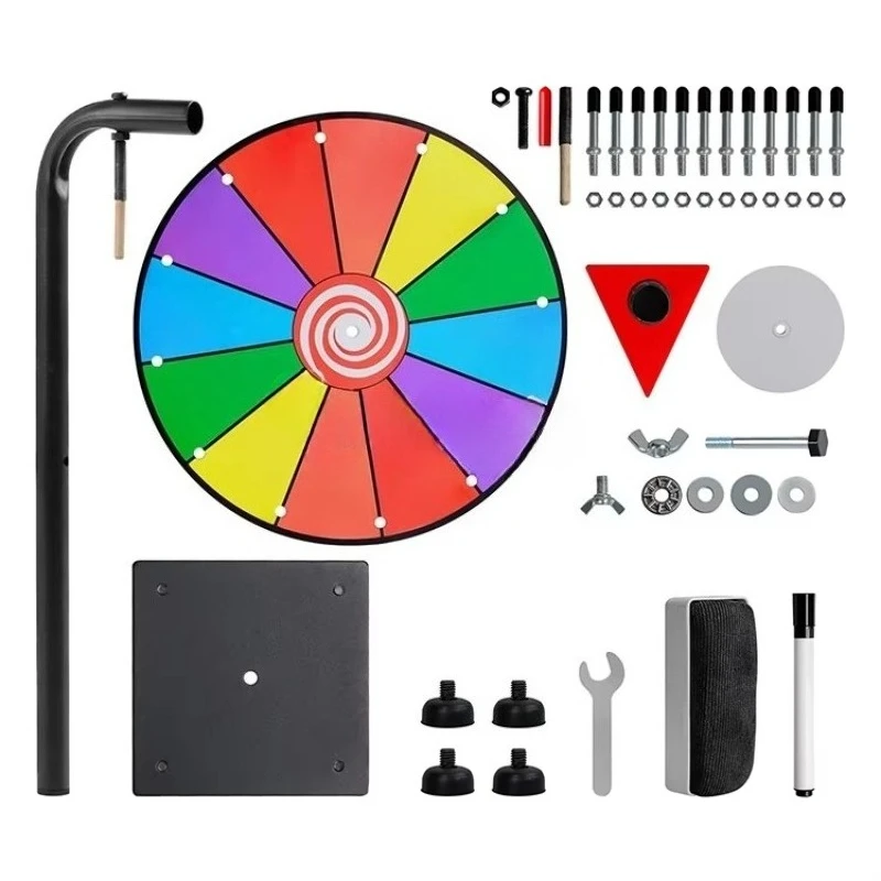 12 Inch Sports & Entertainment Dry Wipe Lucky Draw Wheel Roulette Lottery Prize Wheel Fortune Spinner