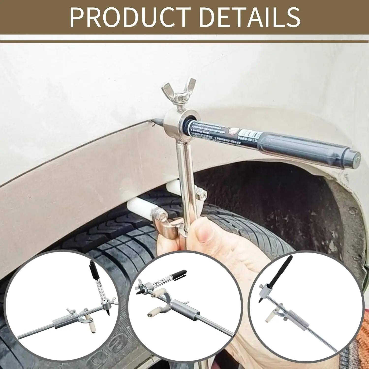 

Auto Dent Repair Tool Car Wheel Arch Line Marking Tuner tool assist Repair Sheet Metal Eyebrow Mark Tool With Oily Marker Pen