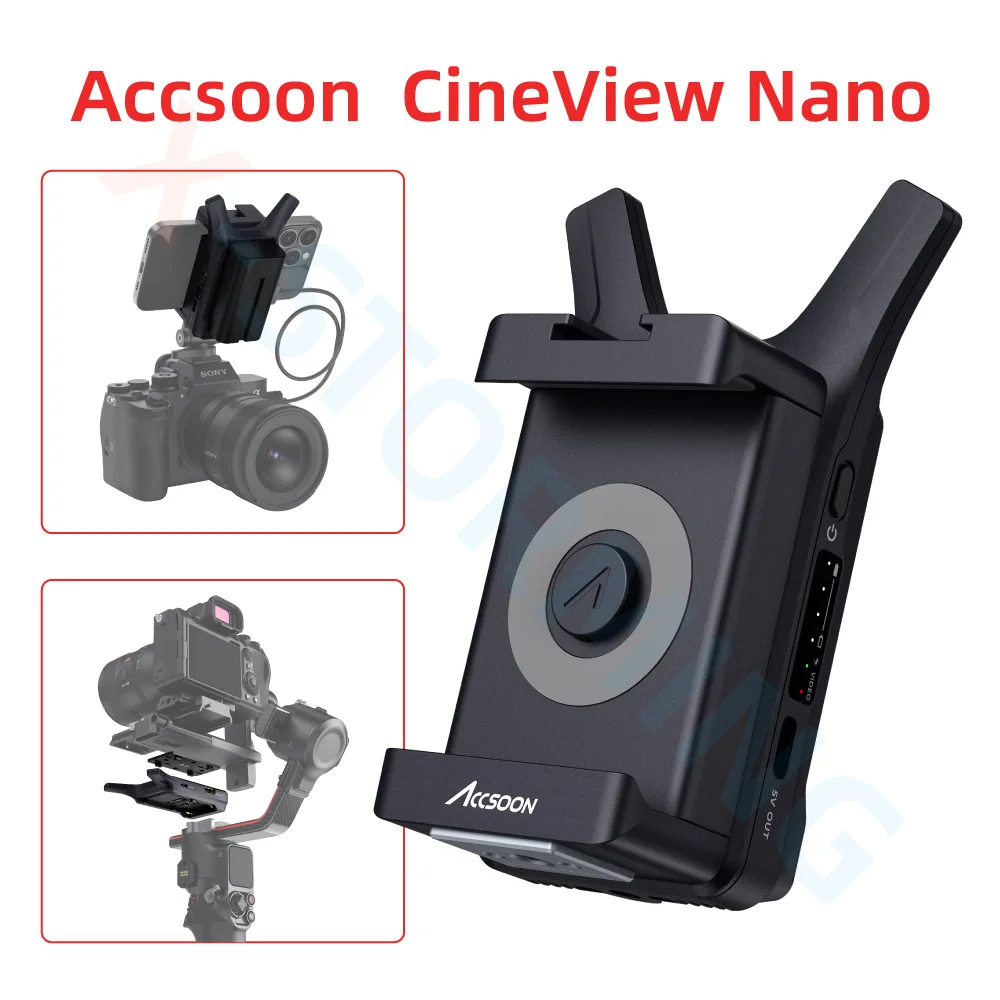 Accsoon Wireless Video Transmitter CineView Nano, 5G HDMI Wireless Video Transmission System for DSLR, RS2/RS3/RS3 Pro/Camera