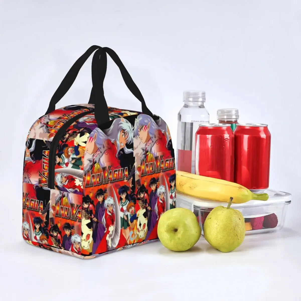 Inuyasha Sesshoumaru Insulated Lunch Bag Leakproof Japanese Anime Reusable Thermal Bag Lunch Box Tote Office Outdoor Girl Boy