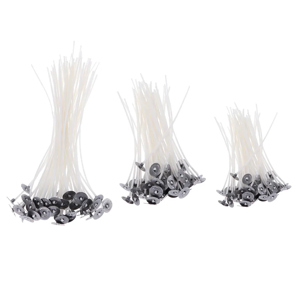 

300 Wicks Pre Waxed 8cm 10cm 15cm Long for DIY Candles Making Kits Stabilized Burning No Odor Black Smoke Free