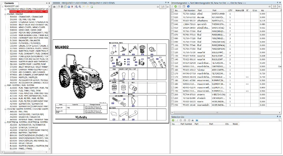 

Kubota KAI Spare Parts Catalog 2021