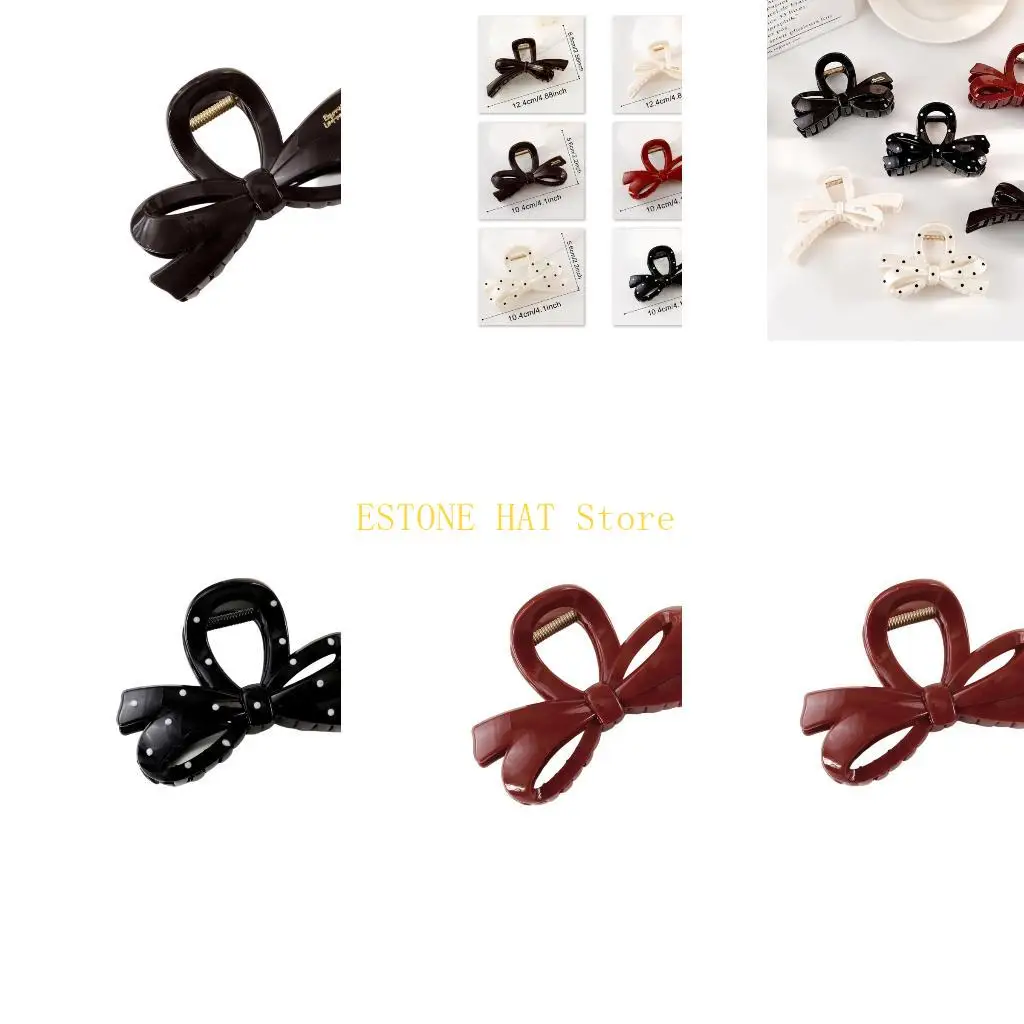 49MF Lightweight Hair Claw Clip, Decorative Spring Accessory for Half-Up Styling and Daily Hair Gathering, Single Clip