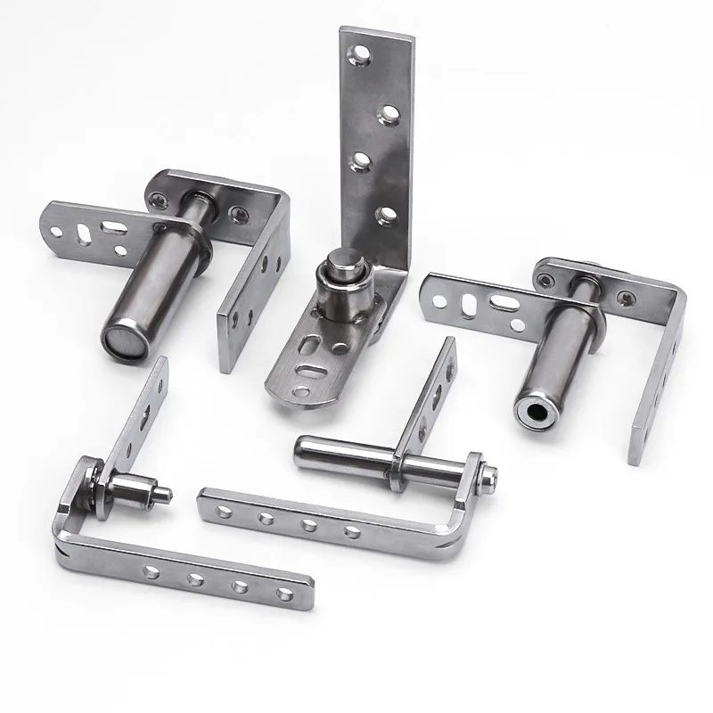 Stainless Steel Hinge Double Door Automatic Rebound Hinge Free Two-Way Door Up And Down Rotating Axis