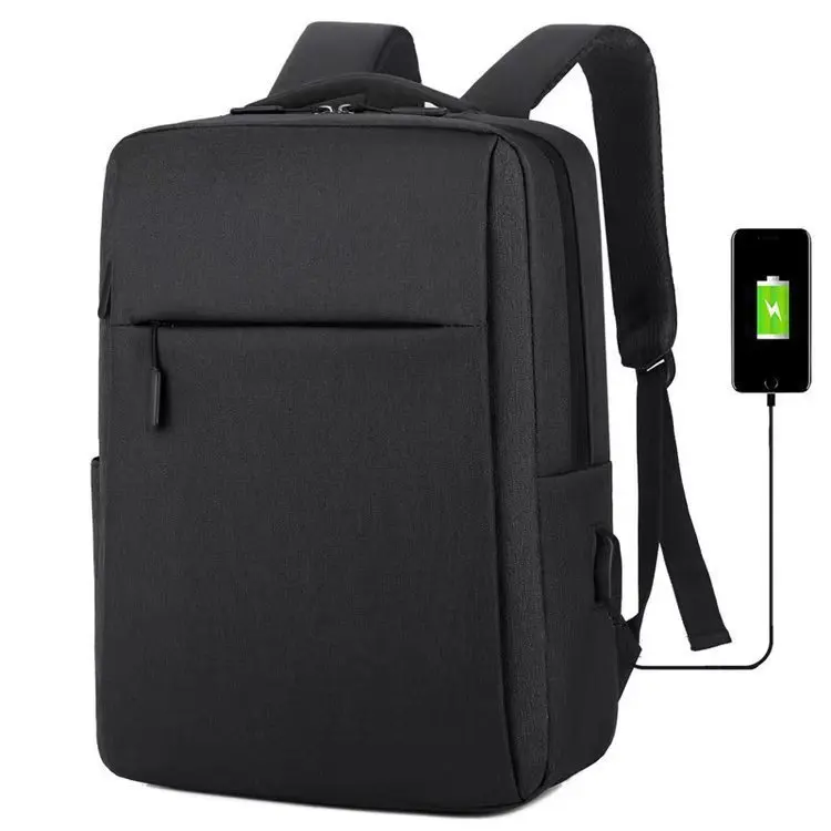 Men Laptop Backpack 15.6 Inch Oxford Cloth USB Charging Port Large Capacity Business Travel School Rucksack