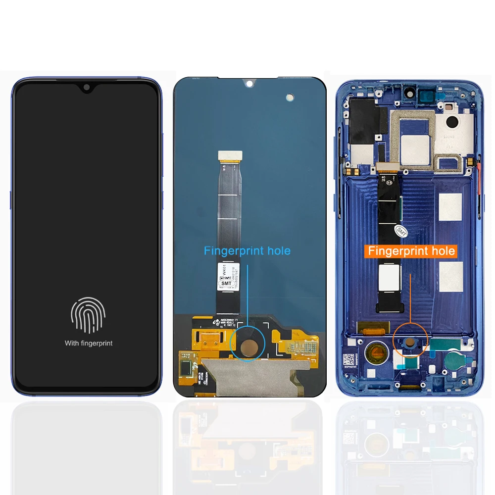 Super AMOLED Display For Xiaomi Mi 9 LCD Display Touch Screen Digitizer Assembly With Frame For Xiaomi Mi 9 Mi9 LCD Screen