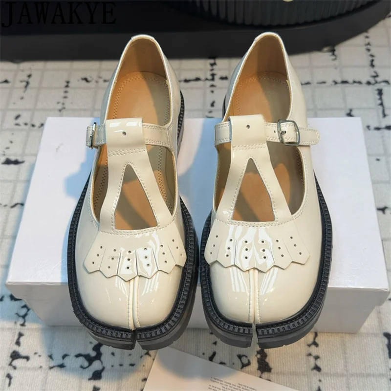 

Patent Leather Tassels Designer loafer Flat Shoes Women Round Toe Low Heel Doudou Shoes Woman Summer Mary Jane Walk Shoes Mujer