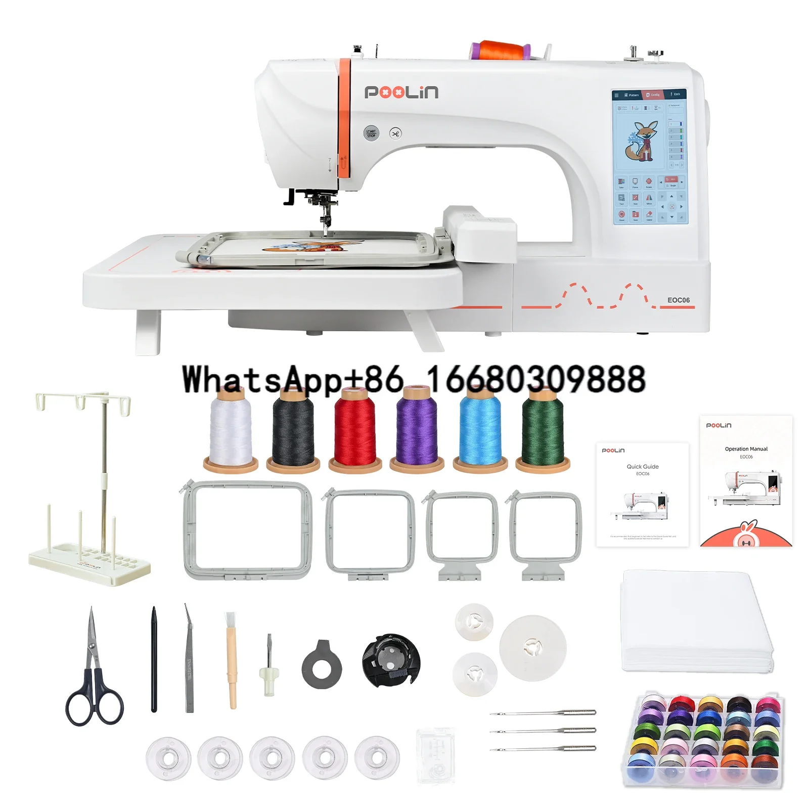 

2024 POOLIN EOC06 Hot Sales Factory Lowest Price Embroidery Sewing Machines For Home Use