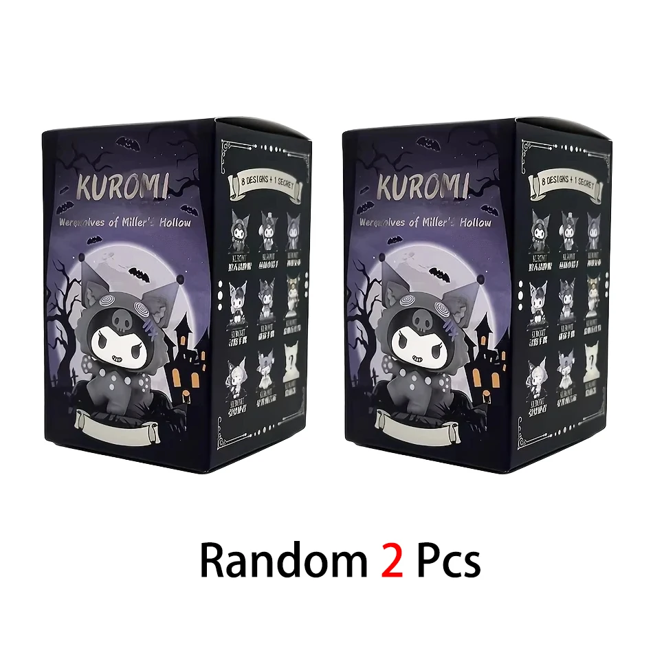 Sanrio Blind Box Cartoon Kuromi Puppe Glücksbringer Anime-Serie Actionfigur Modellpuppe Kinderspielzeug Schreibtisch-Deko Geburtstagsgeschenk