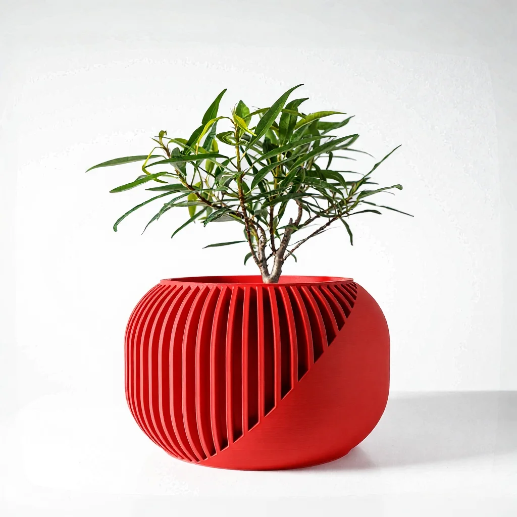 Modern Minimalist 3D Printed Plant Pot – Biodegradable Flower Planter for Home Decor  Eco-Friendly Sustainable Gift