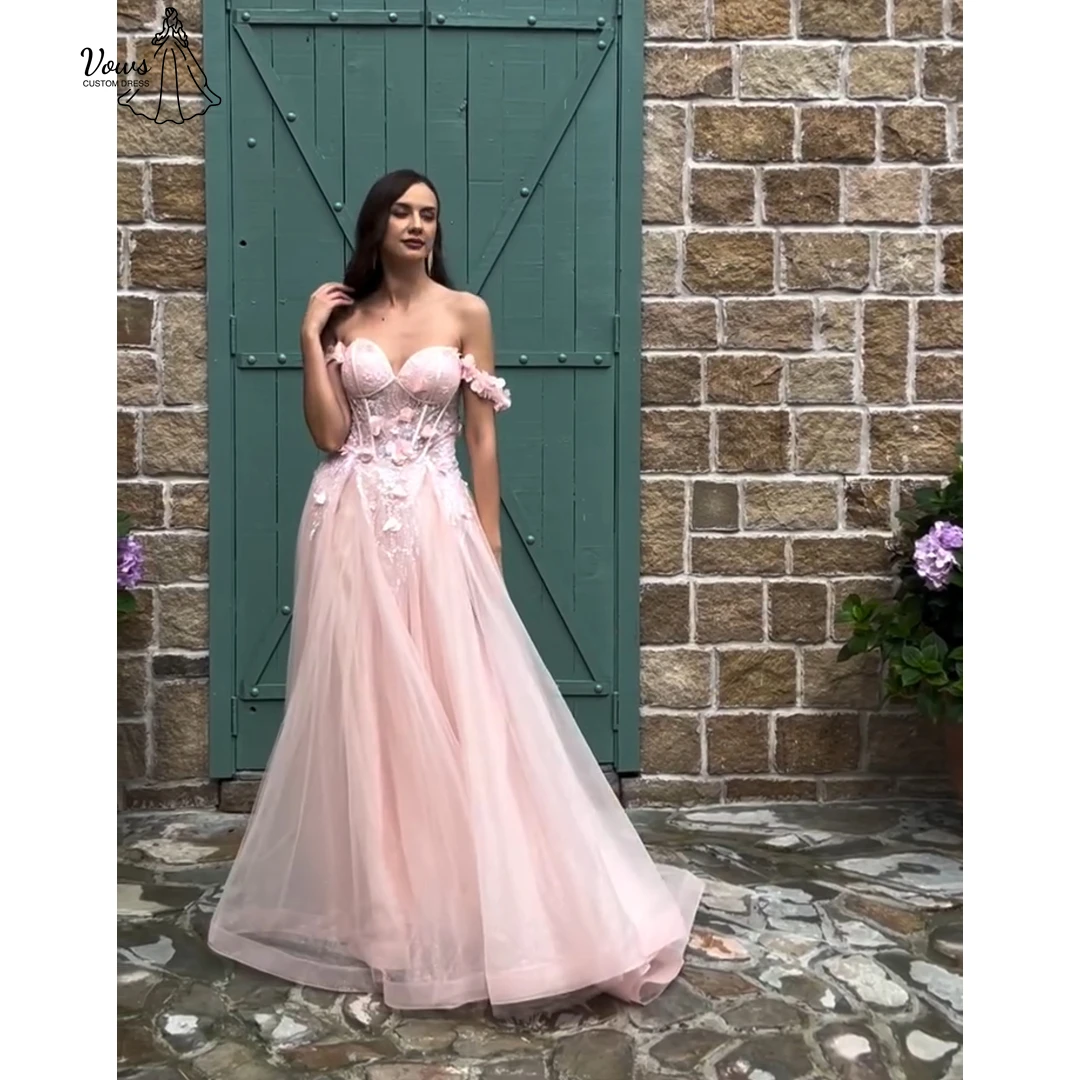 

Vows Line A Luxury Prom Dresses 2025 Custom Made Women's Elegant Dresses for Special Occasions Flower Ball Gowns Chiffon Evening