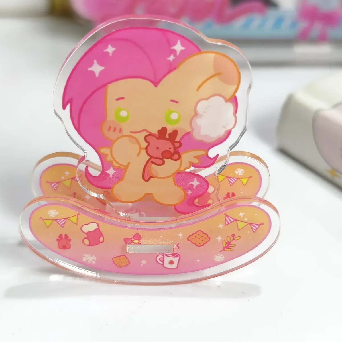 My Little Pony Transparent Acrylic Ornament My Little Pony Fan Cute Cartoon Rocking Horse Rocking Music Standing Card Gift