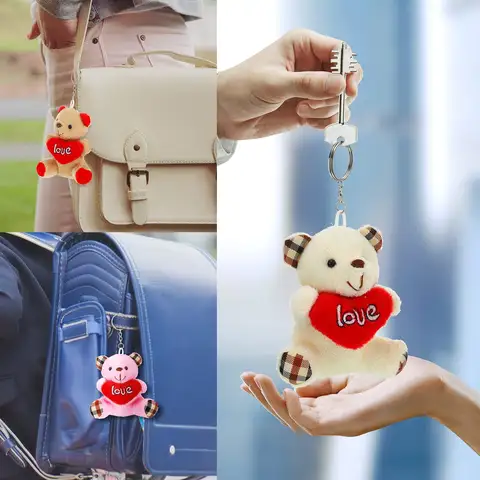 Orsetto di peluche di San Valentino Piccoli orsi di peluche a forma di cuore carini Orsi di peluche sfusi per bomboniere di compleanno di nozze di San Valentino