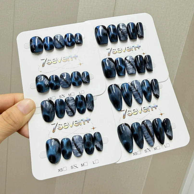 Handmade Press On Nails Mixed Styles Random Shipment Reusable Full Cover Fake Nails Wearable False Nail Tips Women DIY Manicure