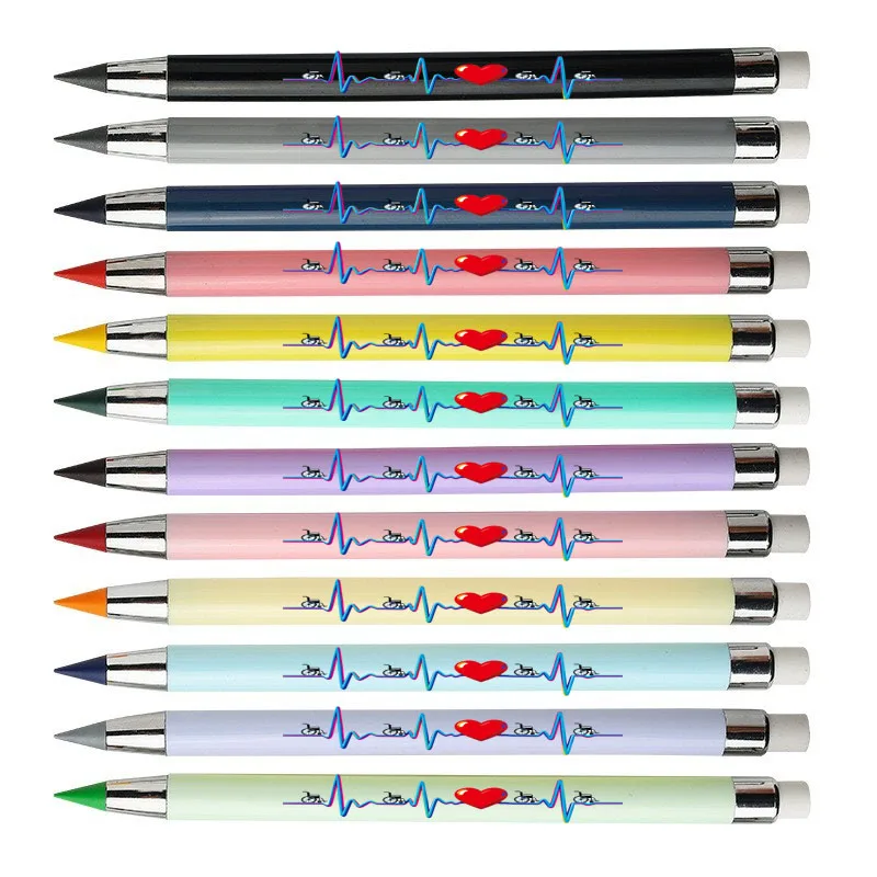 12 pieces of medical electrocardiogram elements, eternal pencil, Life Guardian, colored drawing pen, Nurses' Day gift stationery