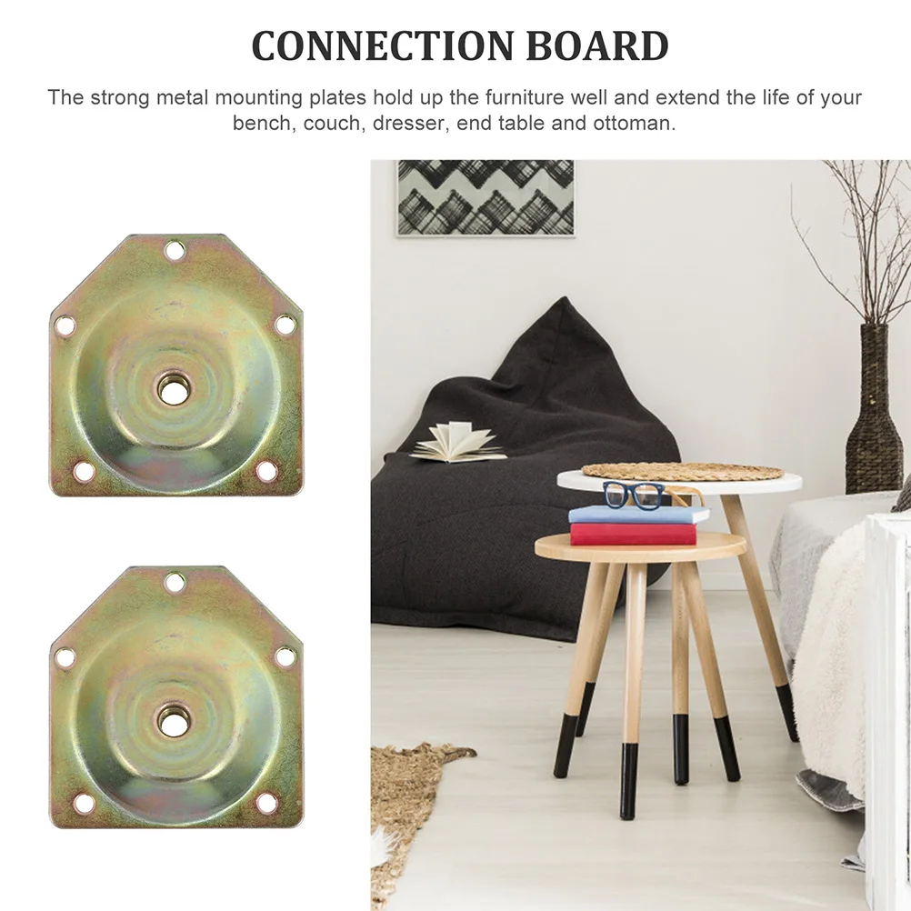 

Table Leg Connecting Piece Couch Connector Furniture Mounting Plate Hardware Plates for Brackets Feet