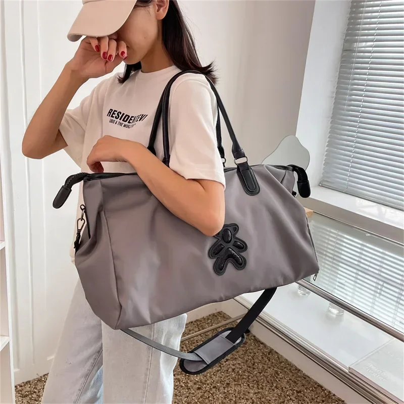 Women's Sports bag Travel Bags Waterproof Weekend Bag Suitcases Handbags Luggage Yoga Shoulder Bags with Shoe Bag