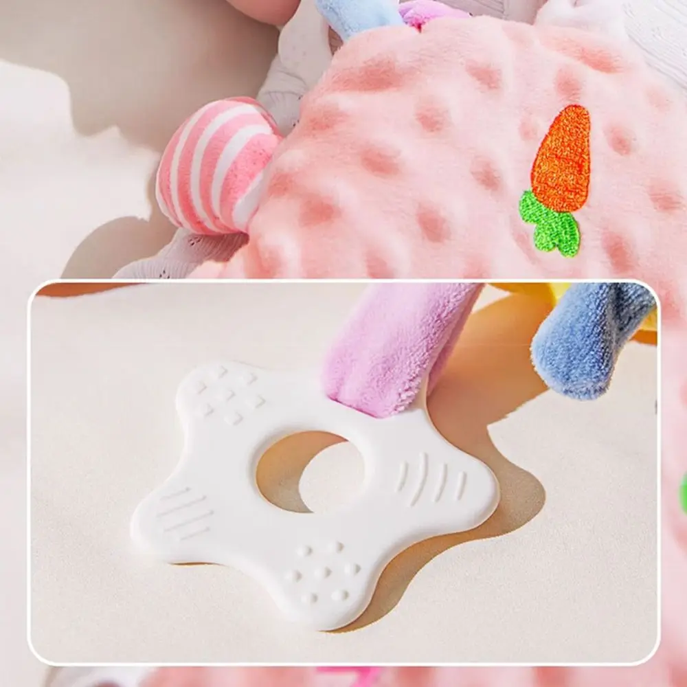 Fun Bean Velvet Soothers With Teether Grippable Sleeping Toy Cute Animal Safe Plush for Infant