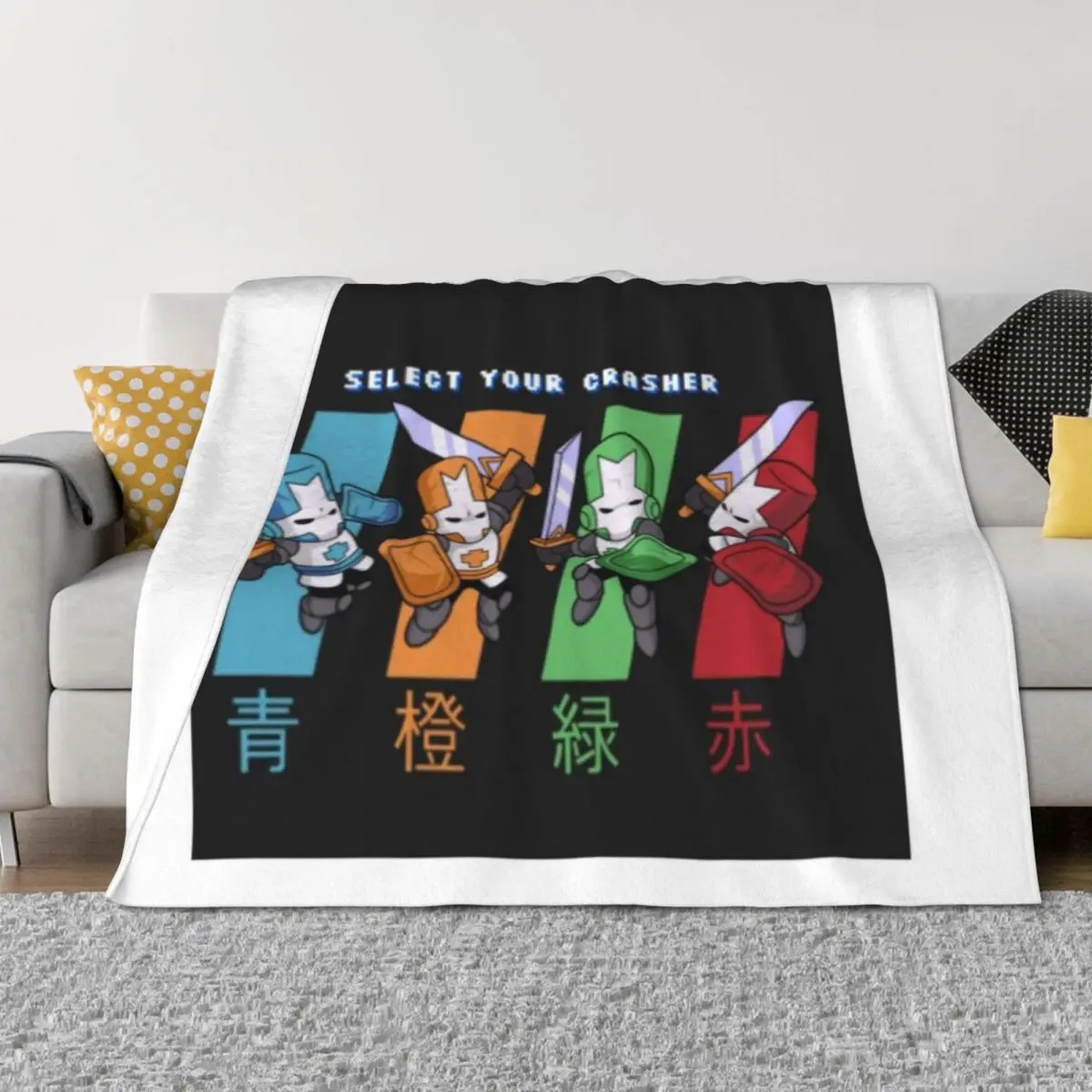 

Castle Crashers in Time Throw Blanket Soft Plush Plaid Decoratives Decorative Sofas Blankets For Baby Blankets