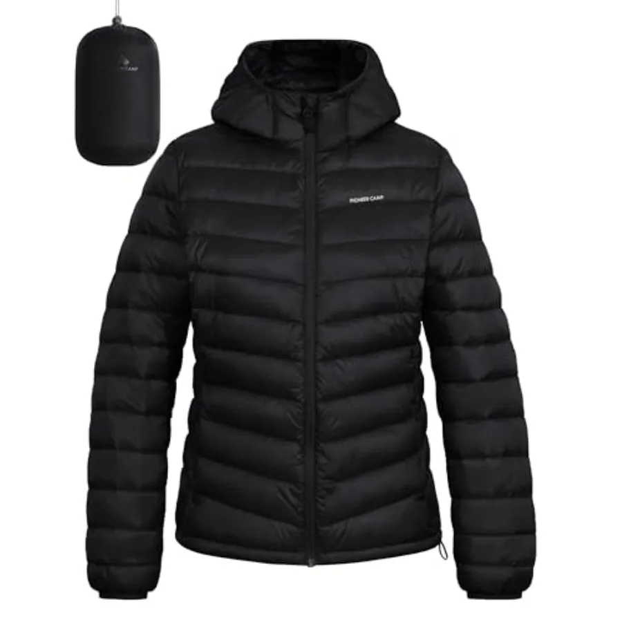 

Женская легкая зимняя куртка-пуховик Pioneer Camp с капюшоном, водоотталкивающая, стеганая, компактная.