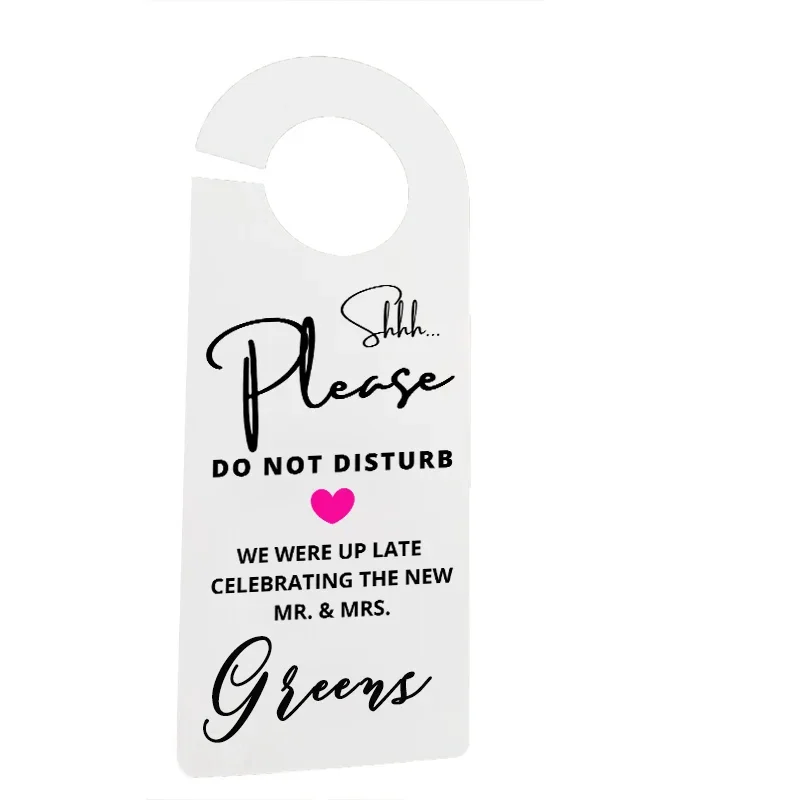 Personality paperboard card Do Not Disturb Door Hanger Sign Wedding party custom logo Shop Club Cafe Hotel Warm Tips Card