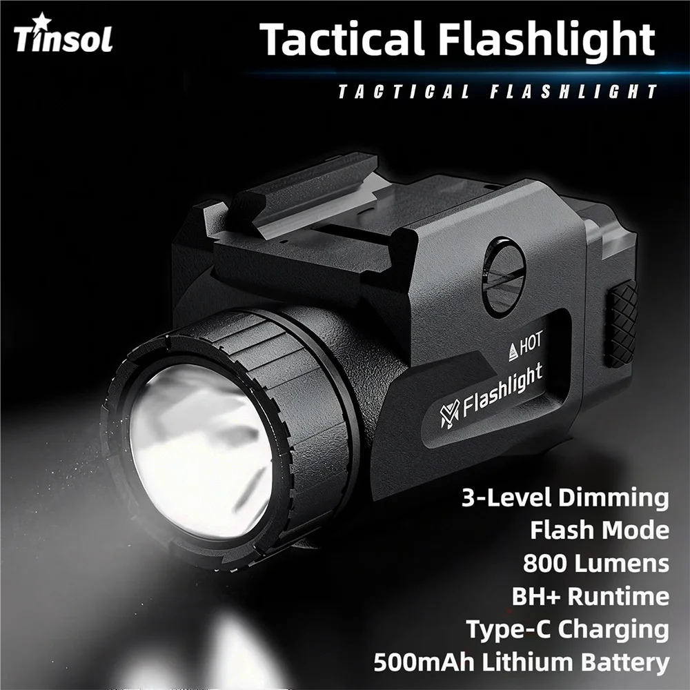 800 lm lithium flashlight rechargeable Lumen Industrial Flashlight: 150M Beam, 18650 Battery, 12.5 Hr, Black Canyon Take dynamic lighting on the go Hyper Tough 800 Lumens RECHARGEABLE