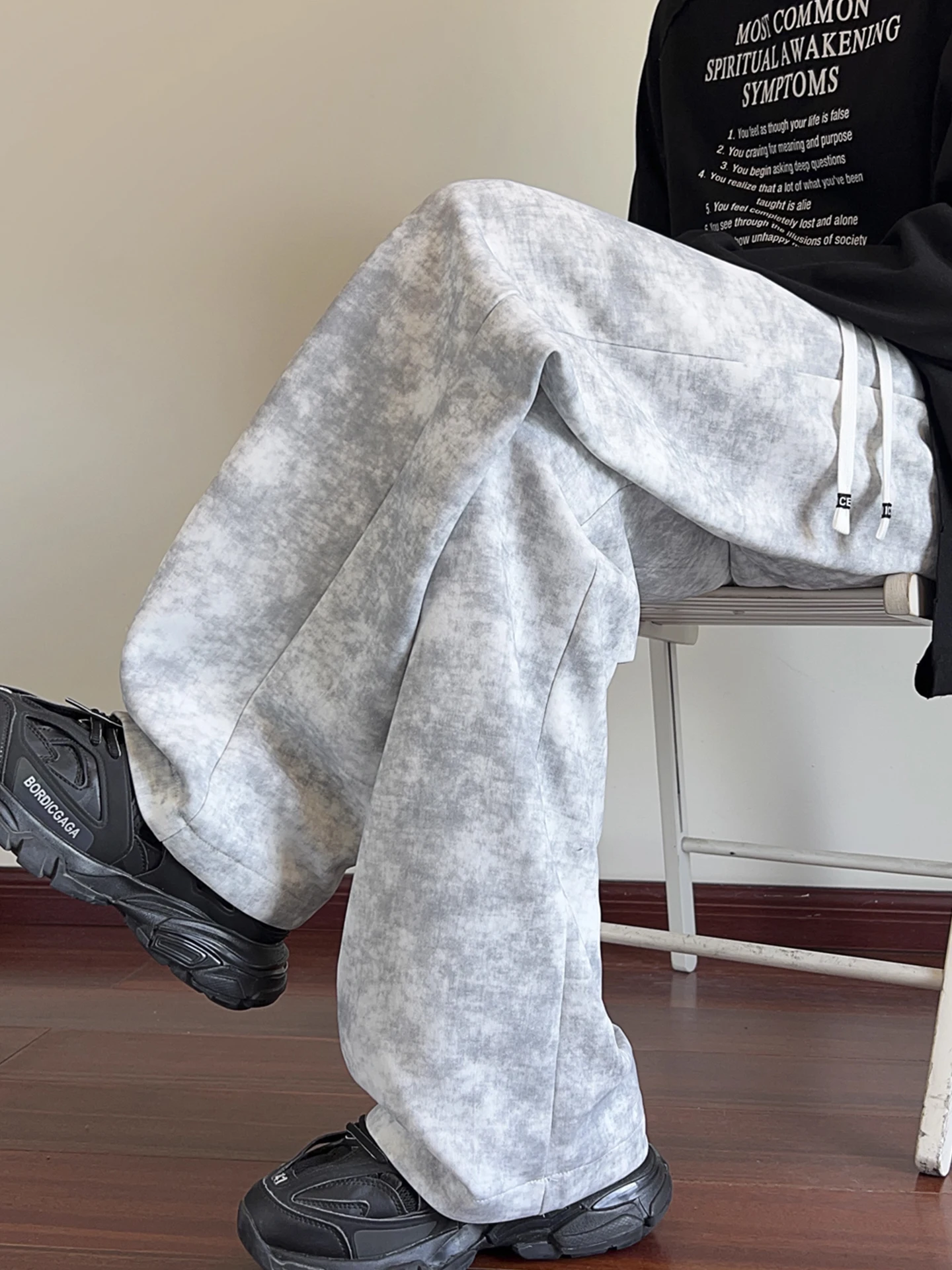 

Мужские повседневные вельветовые брюки с широкими штанинами, окрашенные, свободного кроя, спортивные, осенние, для отдыха, длинные, удобные, дышащие, из полиэстера