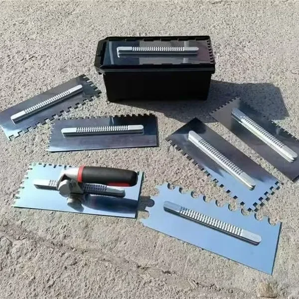 Wholesale Stainless Steel Mud Scraper and Trowel Set, Multi-spec Rubber Handle Tiling Tools for Construction