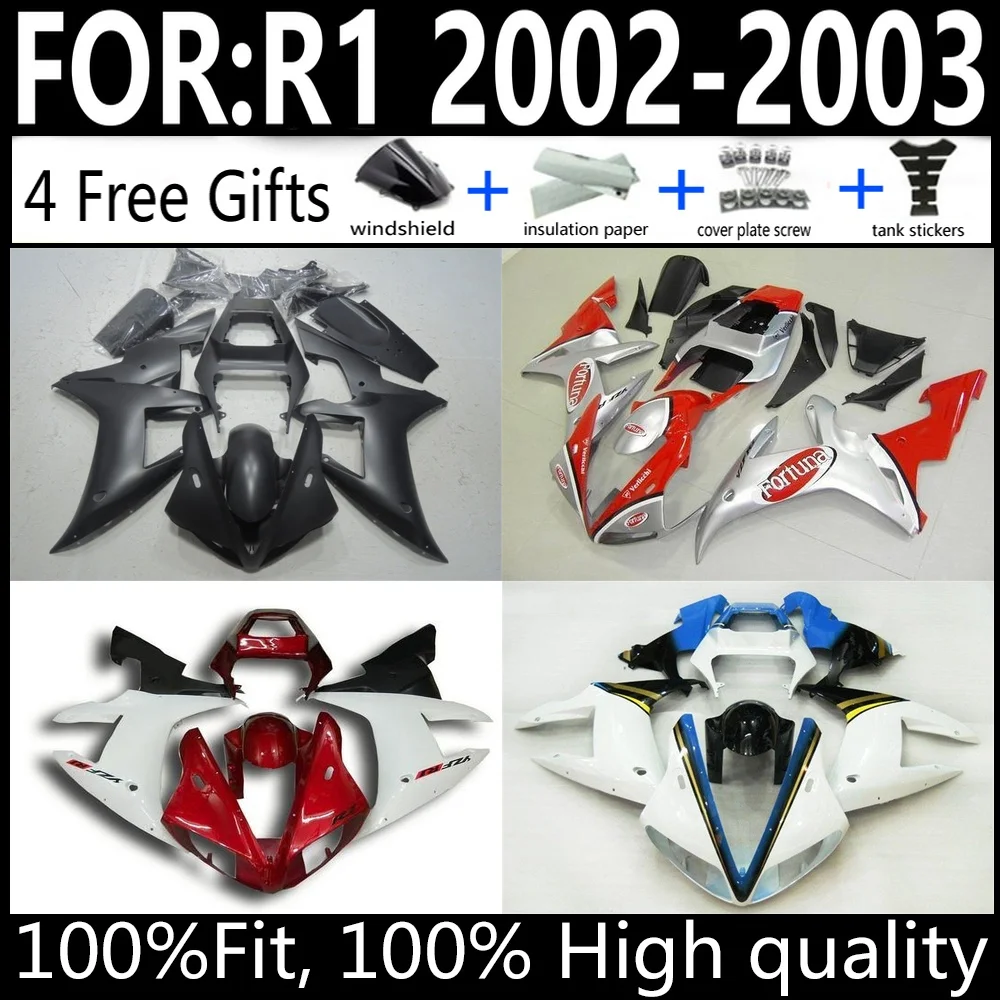 

Injection Molded ABS Fairing Kit For Yamaha YZF-R1 2002 2003 Bodywork Cowling Set High Quality Factory Direct Fit