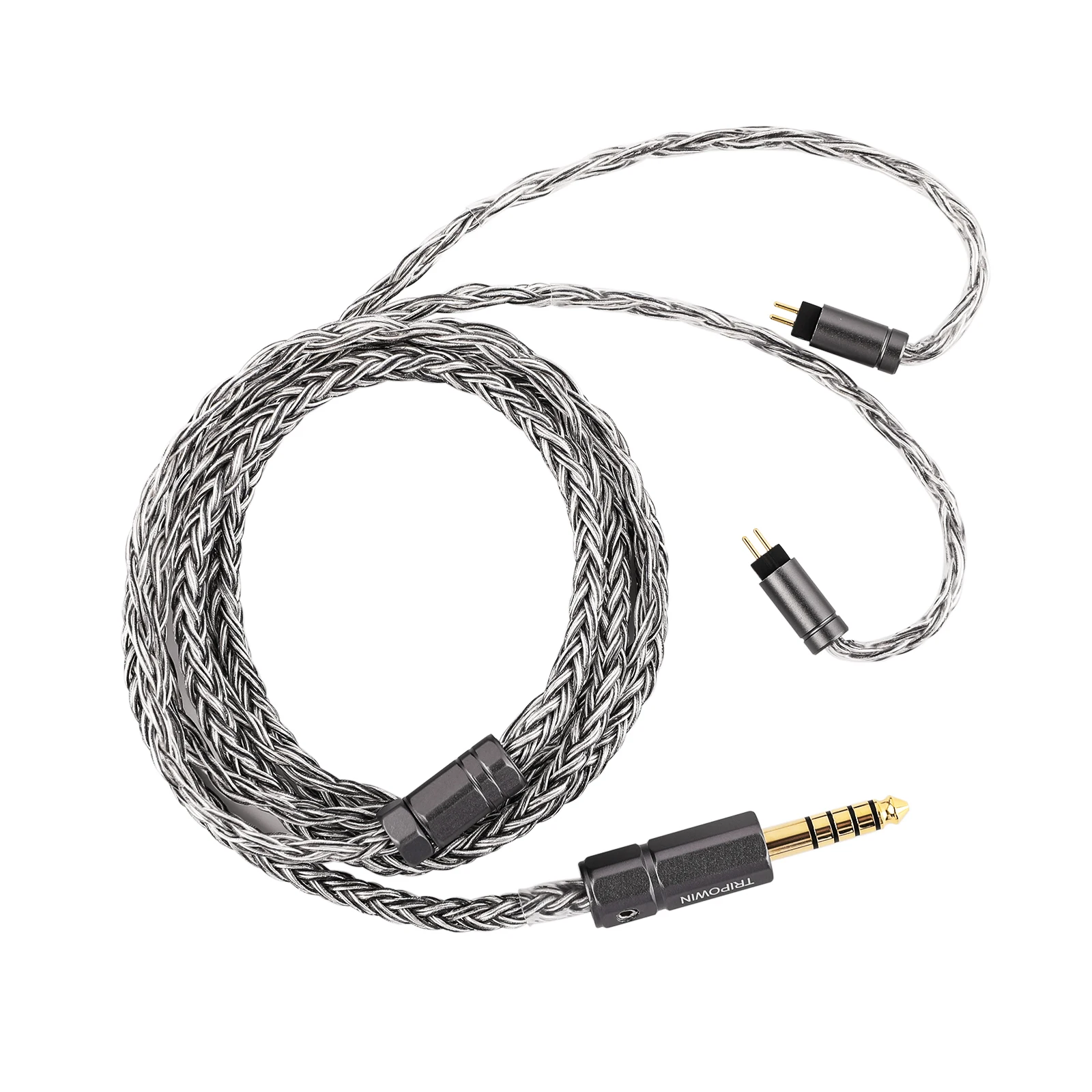 

Tripowin S-02 IEM кабель, 16-жильный посеребренный медный и Графеновый кабель для наушников, сменный кабель Hi-Fi для проводных наушников