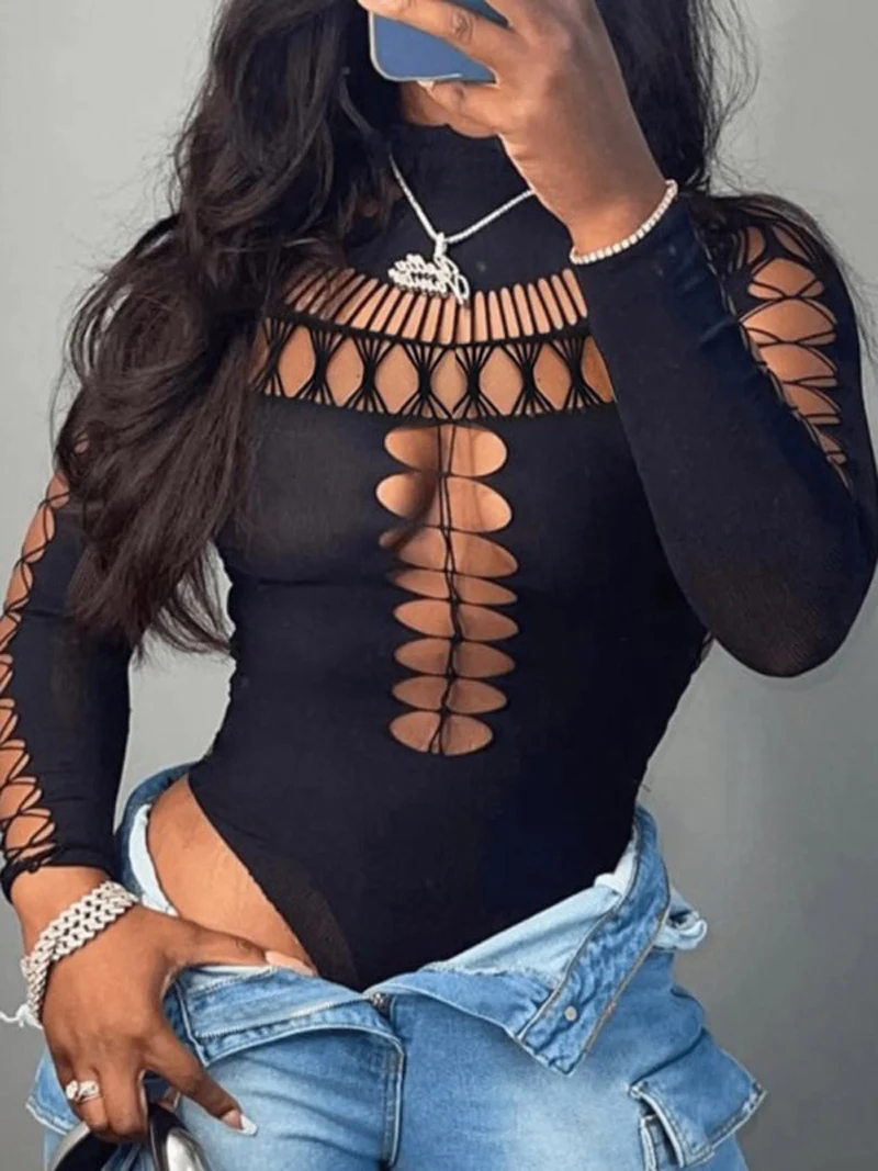 HOT Women\'s sexy see through hollow vest transparent super shorts.elastic mesh playsuit bodysuit romper ropa de mujer romper