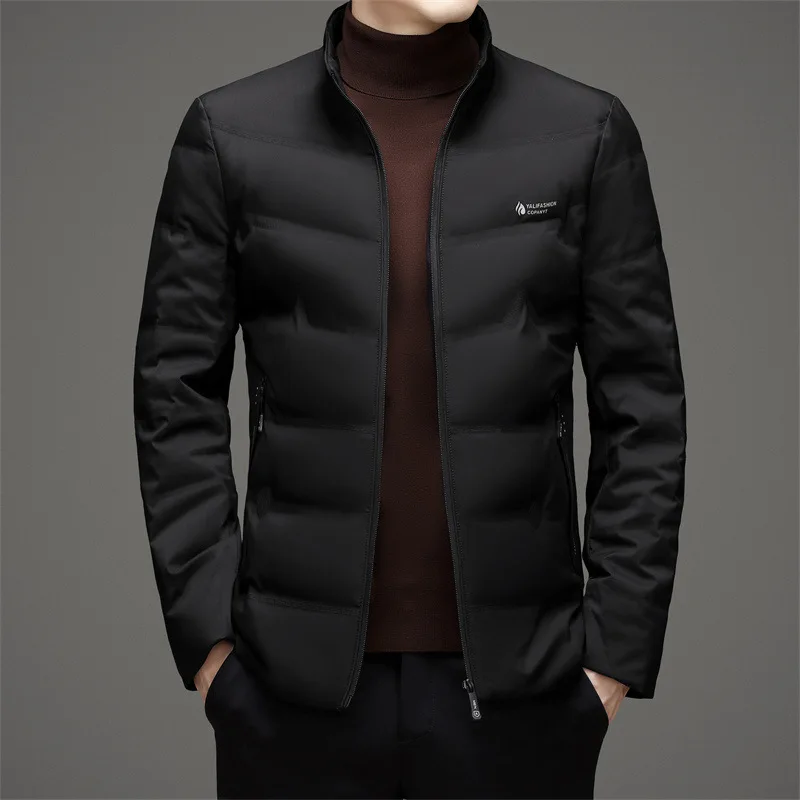 Lightweight 80% White Duck Down Coat for Men Stand Collar Winter Down Jacket Men Korea Slim Fit  Puffer Jacket outerwear JK-011