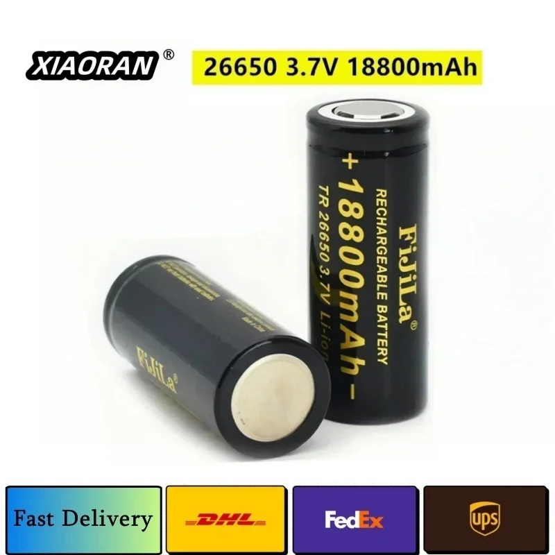 26650 Li-ion Battery 3.7V 18800mAh Rechargeable Lithium-ion Batteries For Flashlight Driving Recorder LED Camping Lights Cell