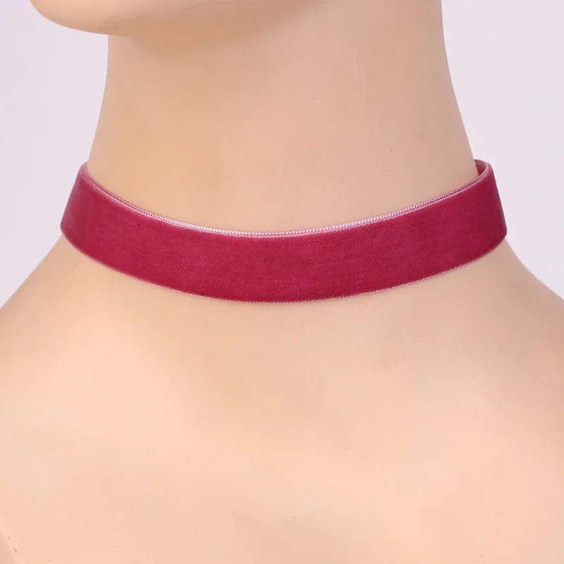2CM Vintage Samt Halsketten für Frauen Mädchen Retro Einfache Kragen Schlüsselbein Halsketten Hochzeit Party Mode Schmuck Geschenk – Detail 7